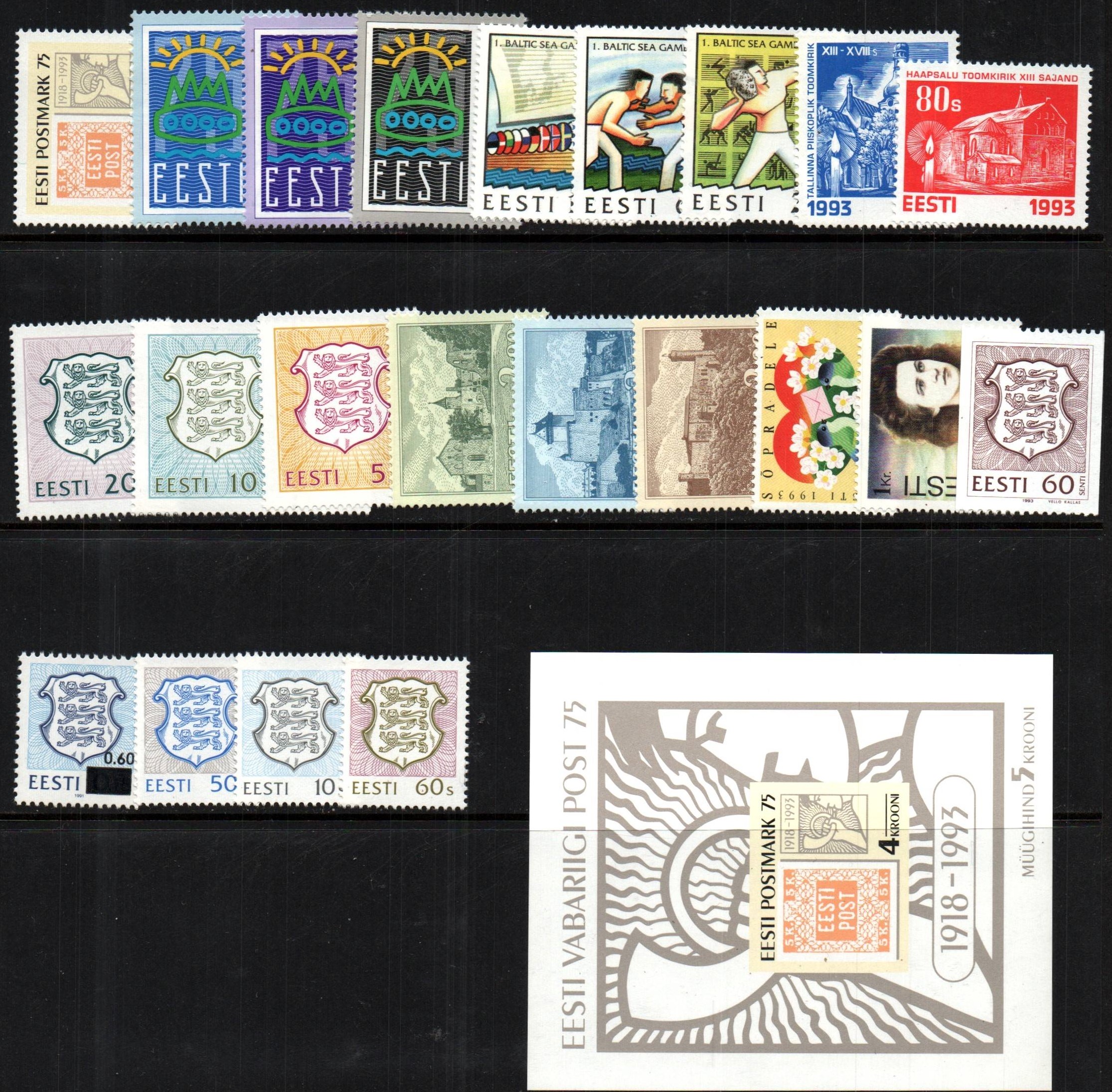 Baltic States estonia Scott 237-263 